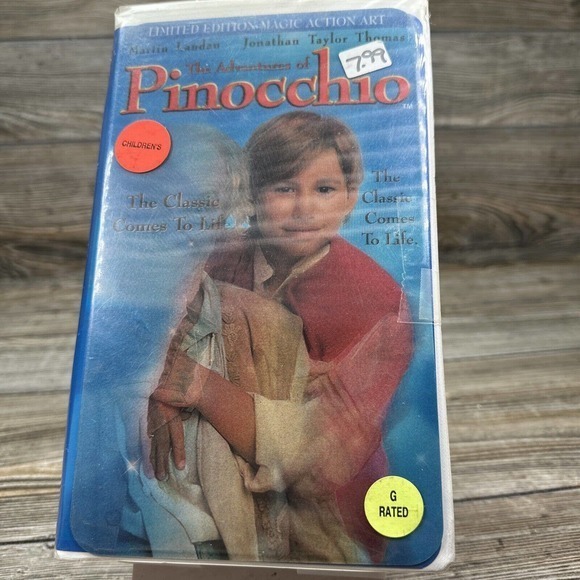 The Adventures of Pinocchio VHS tape hologram‎ cover, Martin Landau - Picture 1 of 5